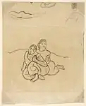 Pencil sketch, 1892, Art Institute of Chicago