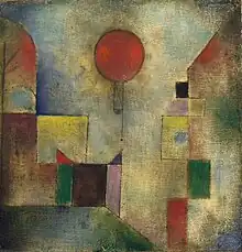 Paul Klee, 1922, Red Balloon (Roter Ballon) oil on chalk-primed gauze, mounted on board, 31.7 × 31.1&nbsp;cm