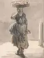 "Lights for the Cats, Liver for the Dogs" from the London Cries series by Paul Sandby, c. 1770