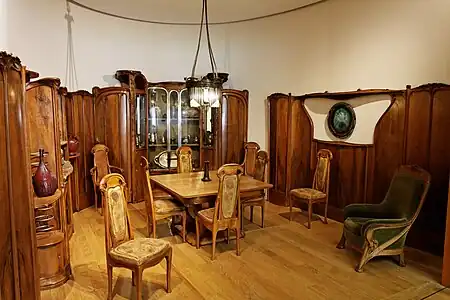 Dining room in the Hotel Guimard (Petit Palais, Paris)