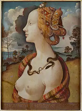 Portrait of Simonetta Vespucci(c. 1480)by Piero di Cosimo