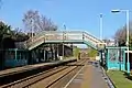 The station platforms and footbridge.