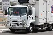 Port of Brisbane Motorway. A truck using the Motorway.