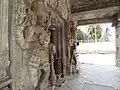 Profile of Dwarapalakas (door keepers) at the Vaidyeshvara temple, Talakad