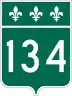 Route 134 marker