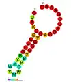 ;CRISPR-DR9: Secondary structure taken from the Rfam database. Family RF01322.