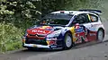 Dani Sordo during his first rally for Citroën Junior Team at 2010 Rally Finland.