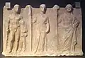 Relief with Dionysos, Heracles and possibly Artemis