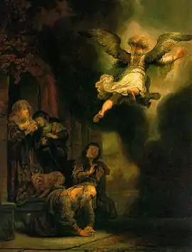 The Archangel Raphael Leaving Tobias' Family (1637) at the Louvre in Paris