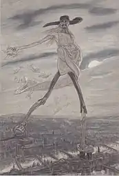 Satan Sowing Tares (1882) chromolithograph (30.4 x 21&nbsp;cm) Musèe Félicien Rops