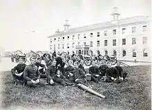 Royal Military College of Canada cadets train with armstrong field guns c 1885; Stone Frigate