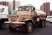 SAMIL 100 Kwevoel fuel tanker with mine resistant cab
