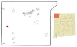 Location of Sanostee, New Mexico