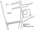 Sketch map of the former Ruwiel Castle islet, 2022