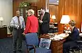 Patenaude with Mel Martinez and Alphonso Jackson in 2002