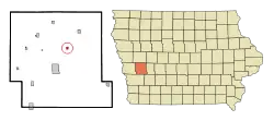 Location of Kirkman, Iowa