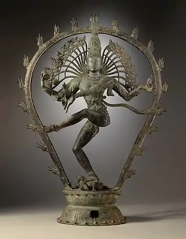 Image 13ShivaPhoto: Los Angeles County Museum of ArtA Chola dynasty sculpture depicting Shiva. In Hinduism, Shiva is the deity of destruction and one of the most important gods; in this sculpture he is dancing as Nataraja, the divine dancer who unravels the world in preparation for it being remade by Brahma.More featured pictures