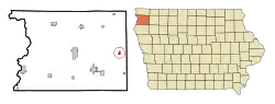 Location of Hospers, Iowa