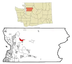 Location of Canyon Creek, Washington