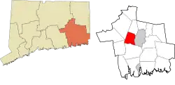 Bozrah's location within the Southeastern Connecticut Planning Region and the state of Connecticut