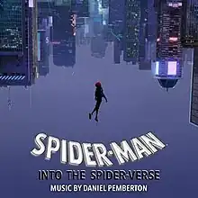 The film's protagonist Miles Morales falls to an upside-down New York.