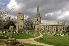 St George Ticknall with remains of old church