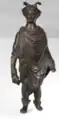 Bronze statuette of the god  Mercury, dressed in a  toga and a winged hat, found in Uster.