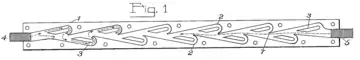 A line drawing of the valve