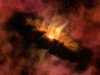 Image 35An artist's impression of the early Solar System's protoplanetary disk, out of which Earth and other Solar System bodies were formed (from Earth)