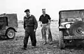 Yigal Allon and Nahum Spiegel during operation Uvda