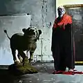 The Real Inspector, Oil on Linen, 200 x 200&nbsp;cm, 2011