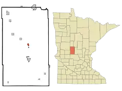 Location of Browerville, Minnesota