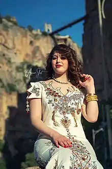 Traditional gandoura in Algeria