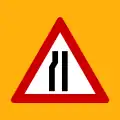 Κ-6αRoad narrows on left