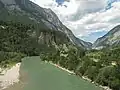 Salzach between Tenneck and Pass Lueg