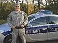 A U.S. Army Military Police patrol car in Miesau Army Depot, Germany.