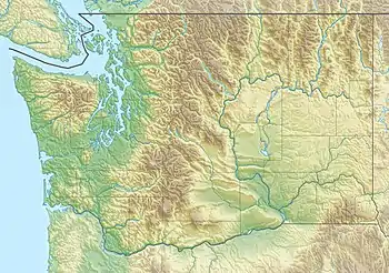 Location of Lake Sutherland in Washington, USA.