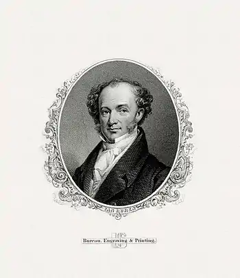 Image 11Martin Van BurenEngraving credit: Bureau of Engraving and Printing; restored by Andrew ShivaMartin Van Buren (December&nbsp;5, 1782&nbsp;– July&nbsp;24, 1862) was an American statesman who served as the eighth president of the United States from 1837 to 1841. A founder of the Democratic Party, he won the 1836 presidential election with the endorsement of popular outgoing President Andrew Jackson and the organizational strength of his party. He lost his 1840 reelection bid to the Whig Party nominee William Henry Harrison, thanks in part to the poor economic conditions surrounding the Panic of 1837, a financial crisis that touched off a major depression. This line engraving of Van Buren was produced around 1902 by the Department of the Treasury's Bureau of Engraving and Printing (BEP) as part of a BEP presentation album of the first 26 presidents.More selected pictures