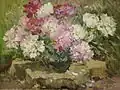 Edgars Vinters, Peonies, Oil on cardboard; 70 x 90&nbsp;cm, 1997 (Hans Joachim Gerber collection)