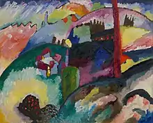 Wassily Kandinsky, 1910, Landscape with Factory Chimney, oil on canvas, 66.2 x 82&nbsp;cm