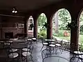 A covered patio
