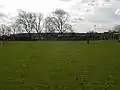Changing rooms, tea bar and ground paybox entrance.
