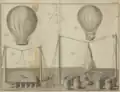 Plate II, Illustrating the chemical apparatus and balloons used for hydrogen generation