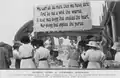 Fundrasing in aid of the Toowoomba Soldiers' Sock and Comforts Fund, during World War I. The photograph shows Mrs Fairfax's novelty stall.