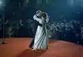 President Jimmy Carter and First Lady Rosalynn Carter dancing at an inaugural ball held on January 20, 1977.