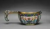 Kovsh (wine vessel); by Fedor I. Rückert; 1896–1906; overall: 8.3 x 20.4 x 12.7&nbsp;cm; Cleveland Museum of Art