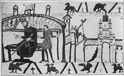1911 Britannica - Bayeux Tapestry - Funeral of Edward1.png