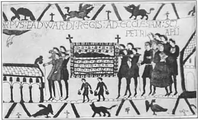 1911 Britannica - Bayeux Tapestry - Funeral of Edward2.png