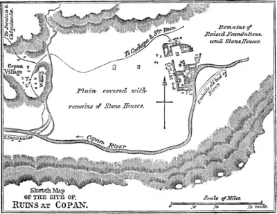 Sketch-map of the site of the Ruins at Copan