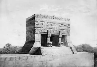 A glimpse of Guatemala - The Ball Court Temple, restored.png